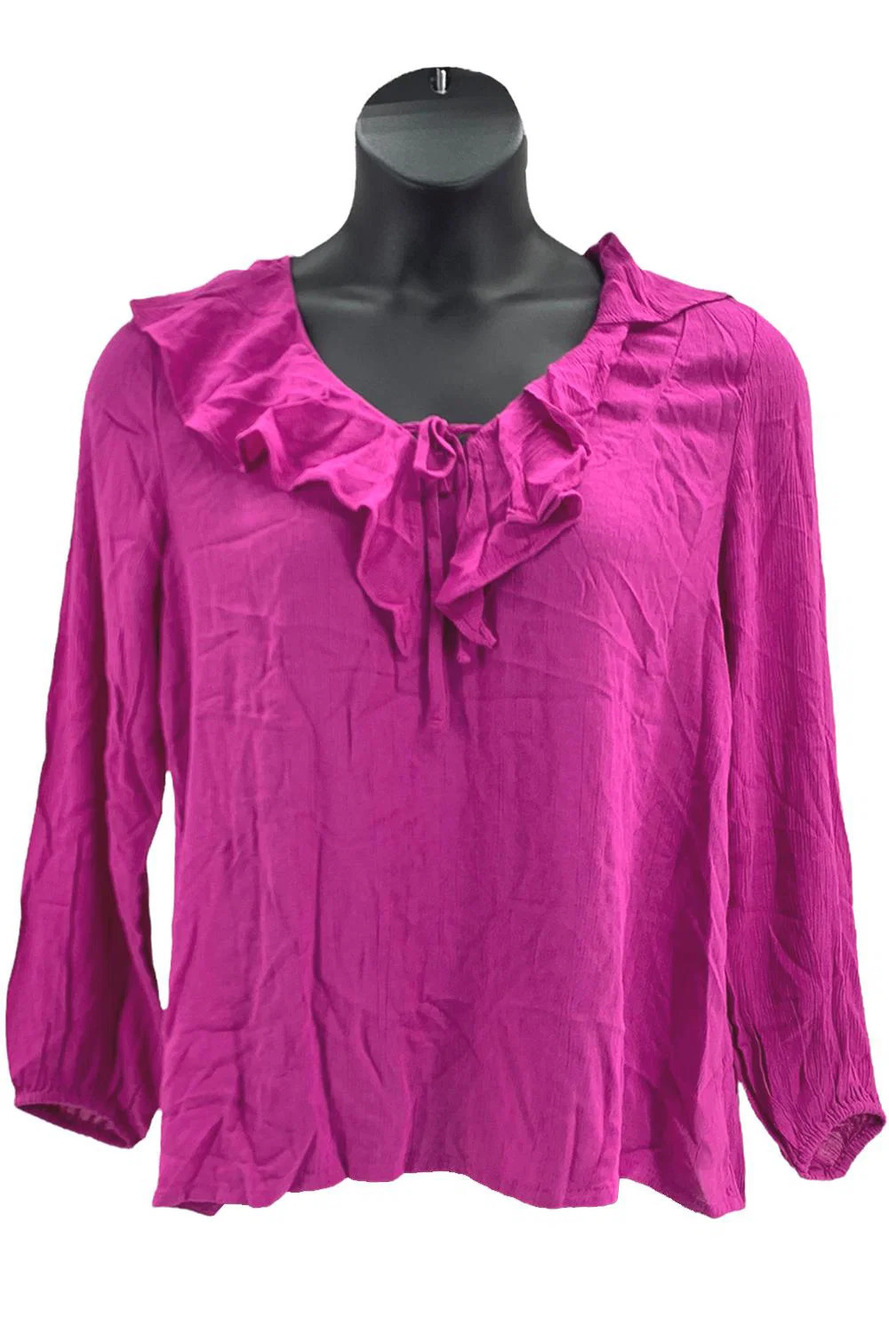 Haute Hippie Tribe 'Ruby' Long Sleeve Top Wild Aster - Regular